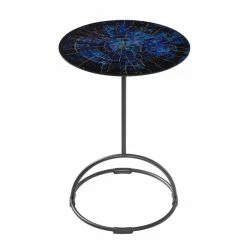 Hot Sale 🌟 Grayson Lane Contemporary Blue Metal Round End Table 🎁 -GRAYSON LANE Sales 2022 330857340 AlternateImage5 l
