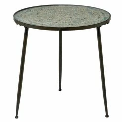 Best Sale π Grayson Lane Vintage Black Metal Round Accent Table π