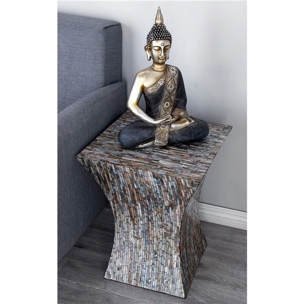 Brand new 😍 Grayson Lane Dark Beige Resin Square End Table 🎁 2 Brand new 😍 Grayson Lane Dark Beige Resin Square End Table 🎁 - Image 2