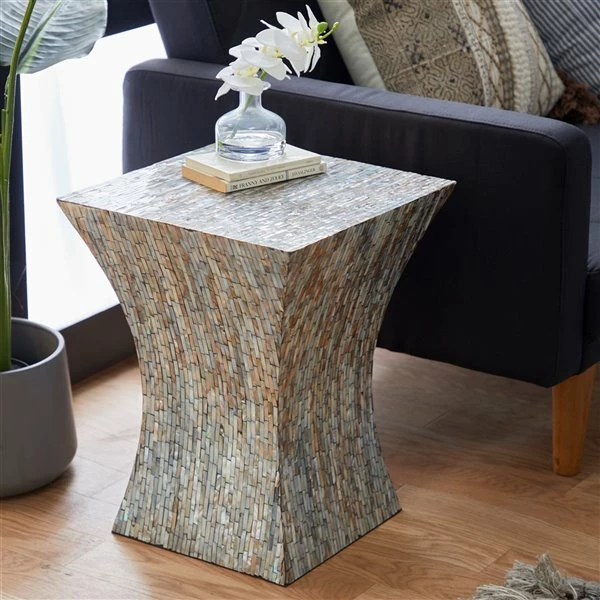 Brand new 😍 Grayson Lane Dark Beige Resin Square End Table 🎁 3 Brand new 😍 Grayson Lane Dark Beige Resin Square End Table 🎁 - Image 3