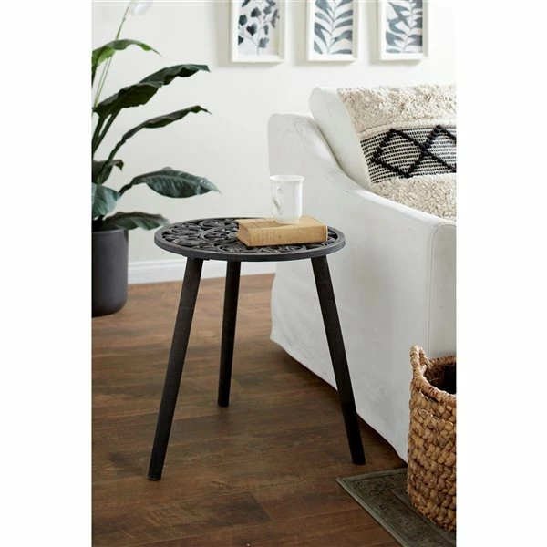 Best Sale ✨ Grayson Lane Contemporary Black Wood Round End Table ⭐ 2 Best Sale ✨ Grayson Lane Contemporary Black Wood Round End Table ⭐ - Image 2