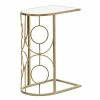 Cheap 🌟 Grayson Lane Gold Mirror Half-round End Table 👍