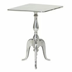 Coupon 😀 Grayson Lane Traditional Silver Metal Square End Table ❤️