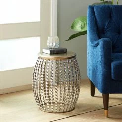 Brand new 🔔 Grayson Lane Silver Wood Round End Table 💯 -GRAYSON LANE Sales 2022 330857354 AlternateImage2 l