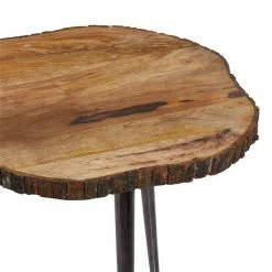 Best Pirce ✨ Grayson Lane Rustic Brown Woodand Aluminum Round End Table 🎁 -GRAYSON LANE Sales 2022 330857355 AlternateImage3 l