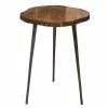 Best Pirce ✨ Grayson Lane Rustic Brown Woodand Aluminum Round End Table 🎁