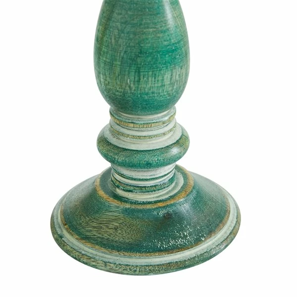 New ๐ Grayson Lane Set of 3 Farmhouse Green Mango Wood Pillar Candle Holder ๐ 4 New ๐ Grayson Lane Set of 3 Farmhouse Green Mango Wood Pillar Candle Holder ๐ - Image 4