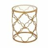 Cheap 🤩 Grayson Lane Gold and Glass Round End Table 🎉