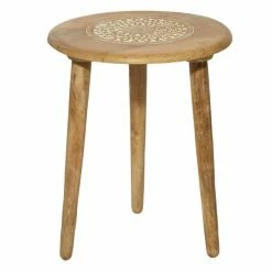 Best Pirce ❤️ Grayson Lane Traditional Light Brown Mango Wood Accent Table 😉