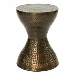 New 💯 Grayson Lane Industrial Bronze Iron Round End Table 🛒