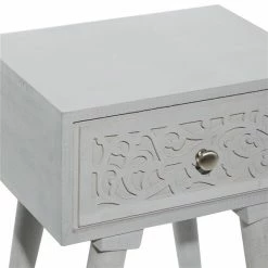 New ❤️ Grayson Lane Farmhouse Light Grey Mango Wood Rectangular End Table 🌟 -GRAYSON LANE Sales 2022 330857376 AlternateImage4 l