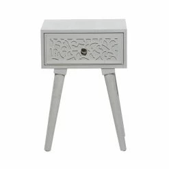 New ❤️ Grayson Lane Farmhouse Light Grey Mango Wood Rectangular End Table 🌟 -GRAYSON LANE Sales 2022 330857376 AlternateImage5 l