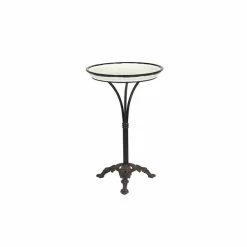 Buy π― Grayson Lane Farmhouse Black Iron and Pine Wood Round End Table π