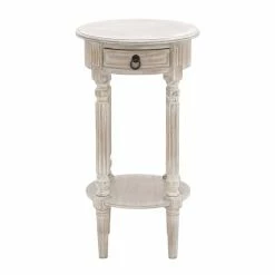Best reviews of 😉 Grayson Lane Farmhouse Light Brown Wood Round End Table 😉