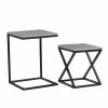 Promo 😉 Grayson Lane 2-Piece Square Marble Accent Table Set 🧨