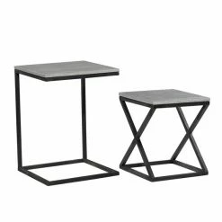 Promo 😉 Grayson Lane 2-Piece Square Marble Accent Table Set 🧨