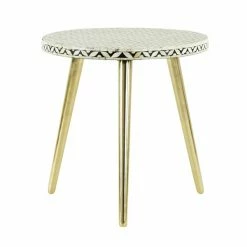 Budget 🔥 Grayson Lane Gold Wood Round End Table 😉 -GRAYSON LANE Sales 2022 330857397 AlternateImage5 l