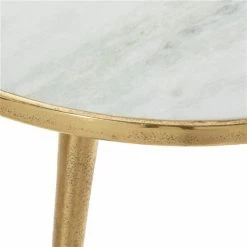 Best deal ✨ Grayson Lane Modern Gold Aluminum with Granite/Marble Round End Table ✨ -GRAYSON LANE Sales 2022 330857400 AlternateImage3 l