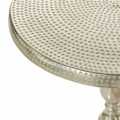 Flash Sale 🧨 Grayson Lane Traditional Silver Metal Round End Table 🤩 -GRAYSON LANE Sales 2022 330857401 AlternateImage3 l
