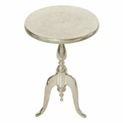 Flash Sale 🧨 Grayson Lane Traditional Silver Metal Round End Table 🤩 -GRAYSON LANE Sales 2022 330857401 AlternateImage5 l