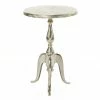 Flash Sale 🧨 Grayson Lane Traditional Silver Metal Round End Table 🤩