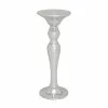 Best Sale ✔️ Grayson Lane Glam Silver Polystone and Mirror Round End Table 🧨
