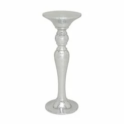 Best Sale ✔️ Grayson Lane Glam Silver Polystone and Mirror Round End Table 🧨