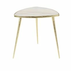 Best deal π Grayson Lane Modern Gold Aluminum and Wood Triangle End Table π