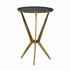 Best deal 🥰 Grayson Lane Modern Gold Aluminum with Glass Round End Table ⌛ -GRAYSON LANE Sales 2022 330857412 AlternateImage5 l