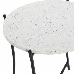 Budget 👍 Grayson Lane Black and White Terrazzo Round End Table 🔥 -GRAYSON LANE Sales 2022 330857413 AlternateImage3 l