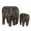 Cheapest 👍 Grayson Lane Set of 2 9-in x 13-in Bohemian Brown Ceramic Elephant Sculpture 💯
