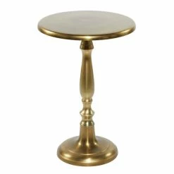 Best Pirce ⭐ Grayson Lane Traditional Gold Pedestral End Table ✨ -GRAYSON LANE Sales 2022 330857419 AlternateImage5 l