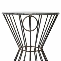 Best Pirce 😀 Grayson Lane Grey Iron Round End Table/Stool 🌟 -GRAYSON LANE Sales 2022 330857420 AlternateImage4 l
