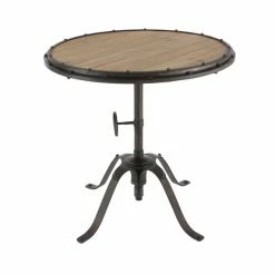 Best reviews of ⭐ Grayson Lane Industrial Black Chinese Fir and Metal Round End Table ❤️ -GRAYSON LANE Sales 2022 330857424 AlternateImage6 l