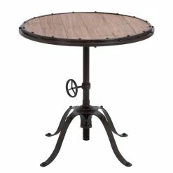 Best reviews of ⭐ Grayson Lane Industrial Black Chinese Fir and Metal Round End Table ❤️