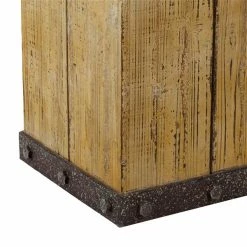Hot Sale 🌟 Grayson Lane Rustic Brown Wood Square Pedestral End Table - Set of 3 ✨ -GRAYSON LANE Sales 2022 330857425 AlternateImage3 l