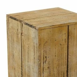 Hot Sale 🌟 Grayson Lane Rustic Brown Wood Square Pedestral End Table - Set of 3 ✨ -GRAYSON LANE Sales 2022 330857425 AlternateImage4 l