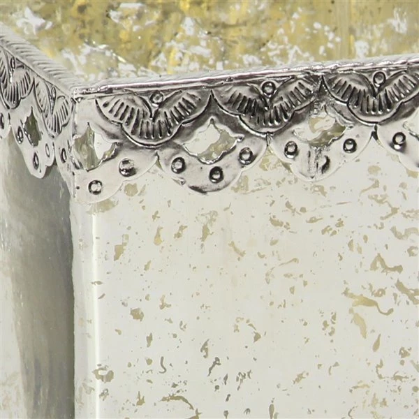 Best Pirce 🎁 Grayson Lane Set of 2 Glam White Glass Pillar Candle Holder ⌛ 3 Best Pirce 🎁 Grayson Lane Set of 2 Glam White Glass Pillar Candle Holder ⌛ - Image 3