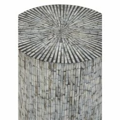 Best Sale 💯 Grayson Lane Grey Shell and Wood Round End Table 👏 -GRAYSON LANE Sales 2022 330857434 AlternateImage3 l