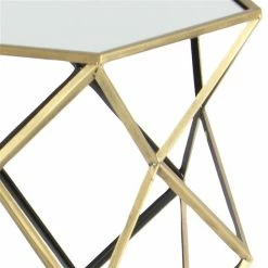 Flash Sale 👏 Grayson Lane Gold And Black Mirror Hexagon End Table ✨ -GRAYSON LANE Sales 2022 330857440 AlternateImage3 l