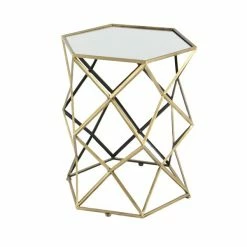 Flash Sale 👏 Grayson Lane Gold And Black Mirror Hexagon End Table ✨ -GRAYSON LANE Sales 2022 330857440 AlternateImage6 l