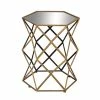 Flash Sale 👏 Grayson Lane Gold And Black Mirror Hexagon End Table ✨