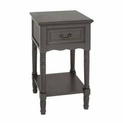Deals 🎁 Grayson Lane Traditional Grey Wood Rectangular End Table 🔥