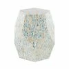 Cheapest 🎁 Grayson Lane Blue And Beige Resin Live Edge End Table 🎁