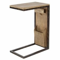 Flash Sale 🛒 Grayson Lane Industrial Brown Wood Rectangular End Table 👍