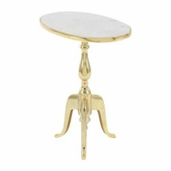 Wholesale 🎁 Grayson Lane Traditional Gold Granite/Marble Round End Table 🧨 -GRAYSON LANE Sales 2022 330857460 AlternateImage5 l
