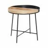 Hot Sale ⭐ Grayson Lane Black Metal and Wood Round End Table ✨