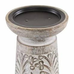 Promo 🛒 Grayson Lane Set of 3 Brown Mango Wood Pillar Candle Holder 🔥 -GRAYSON LANE Sales 2022 330857463 AlternateImage4 l