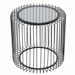 Buy ⭐ Grayson Lane Black Metal and Glass Round End Table 🌟 -GRAYSON LANE Sales 2022 330857469 AlternateImage5 l