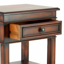 Promo 🌟 Grayson Lane Traditional Brown Pine Wood Rectangular End Table 🛒 -GRAYSON LANE Sales 2022 330857473 AlternateImage3 l